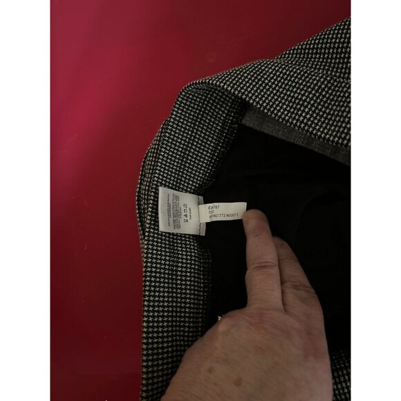 Express Womens Dress Pants Medium Black Houndstooth Skinny Pull On Pockets - Picture 5 of 11